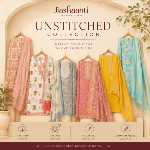 Buy Unstitched Suits Online India – Premium Ethnic Fabric | Jiashaanti