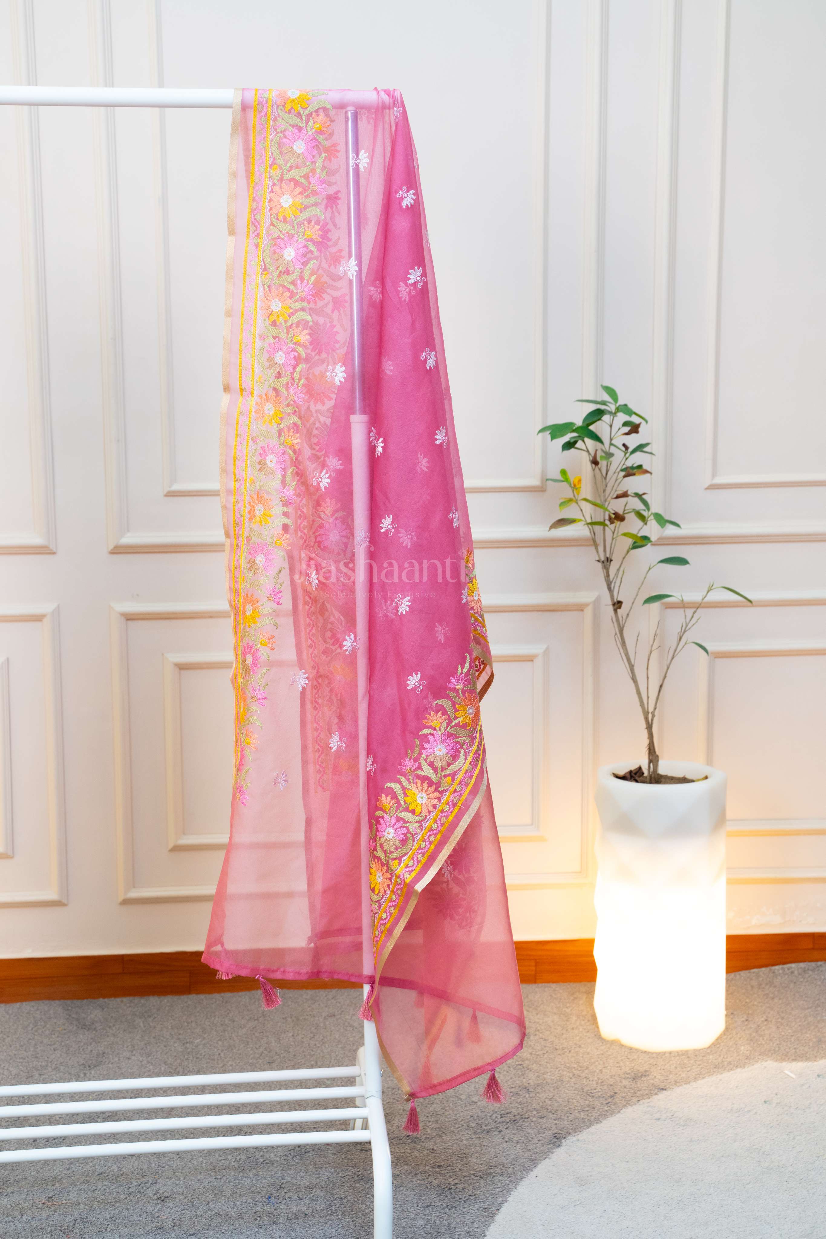 Light Pink Embroidered Unstitched Suit Set