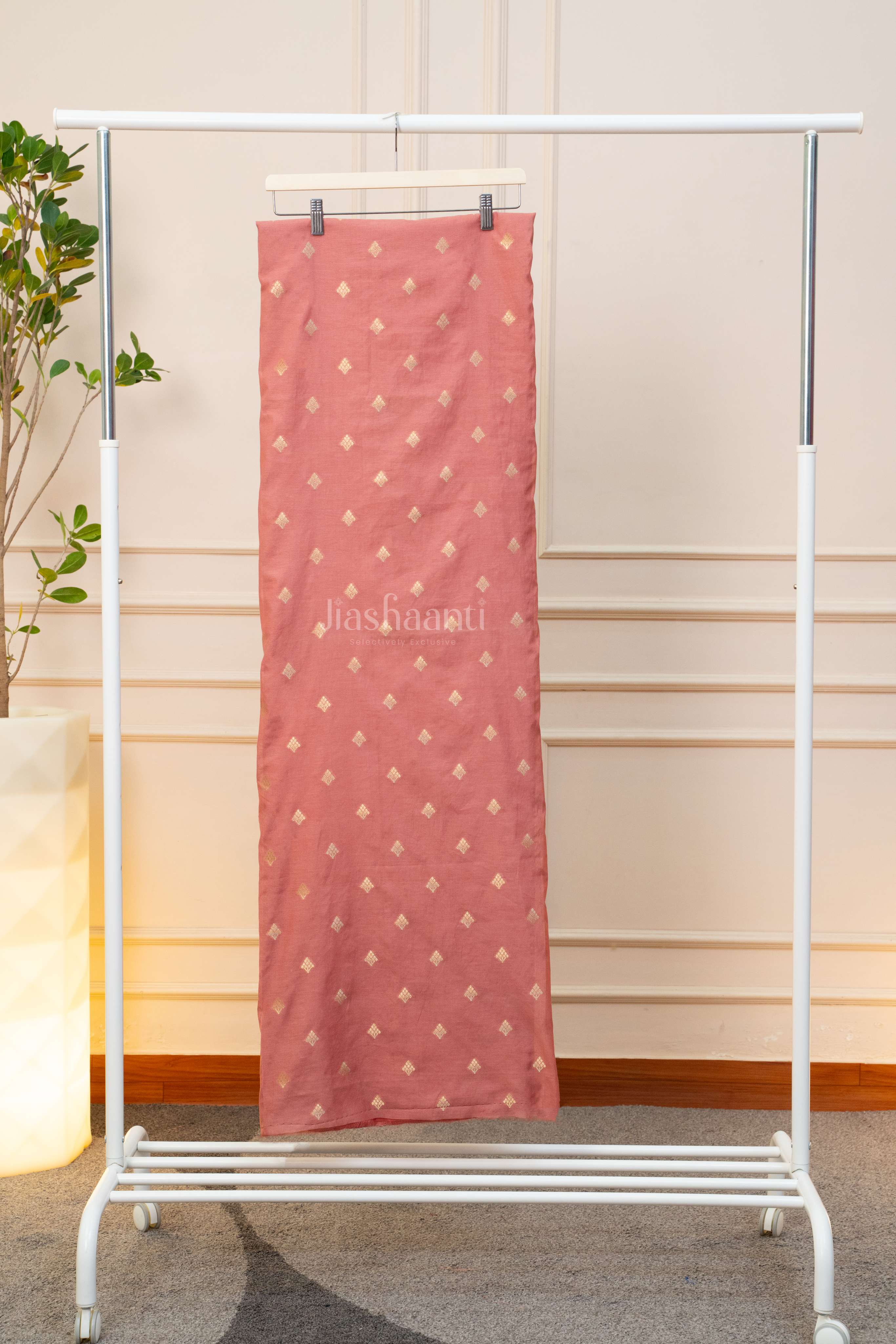 Elegant Dusty Rose Embroidered Suit Set