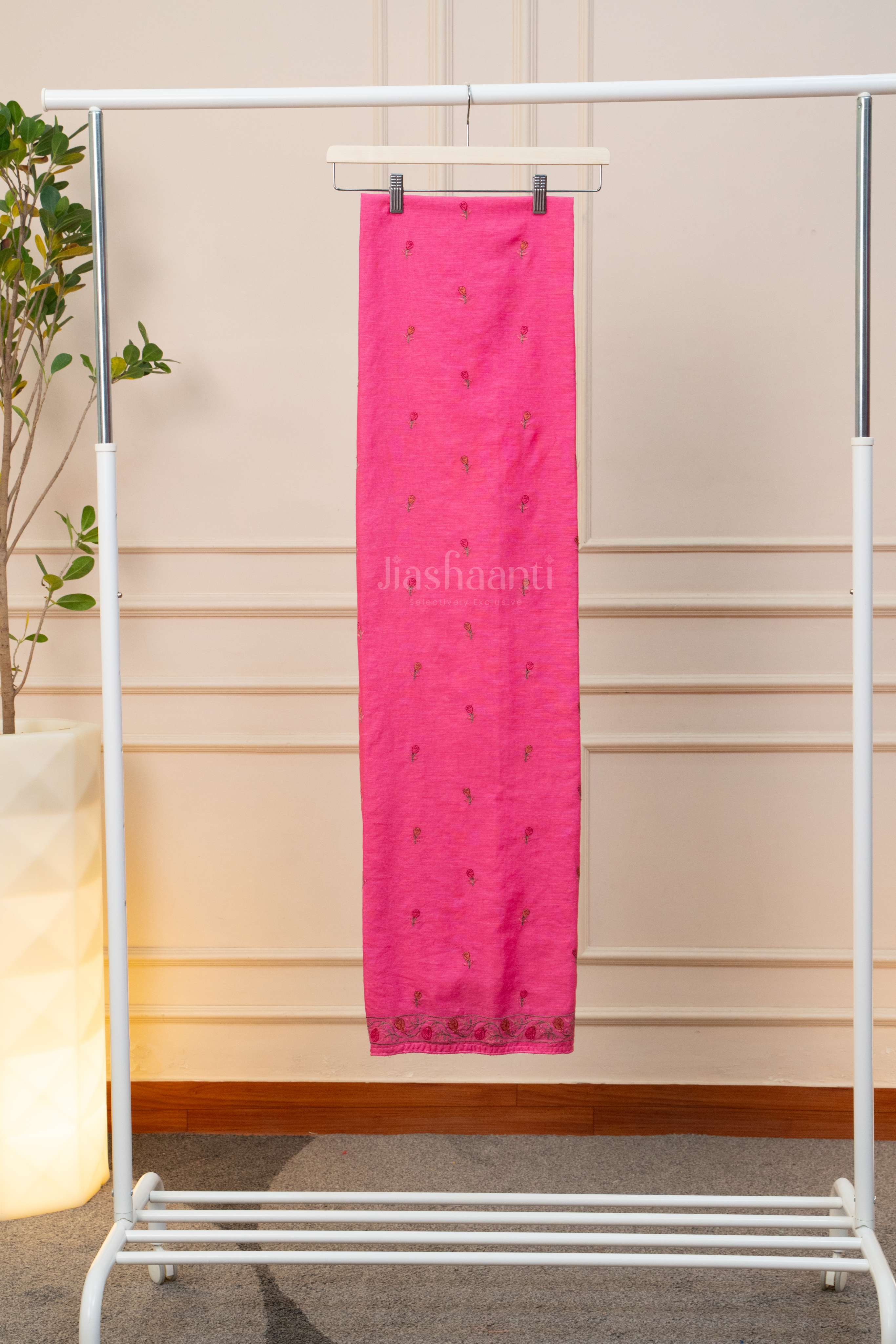Rose Pink Embroidered Suit Set