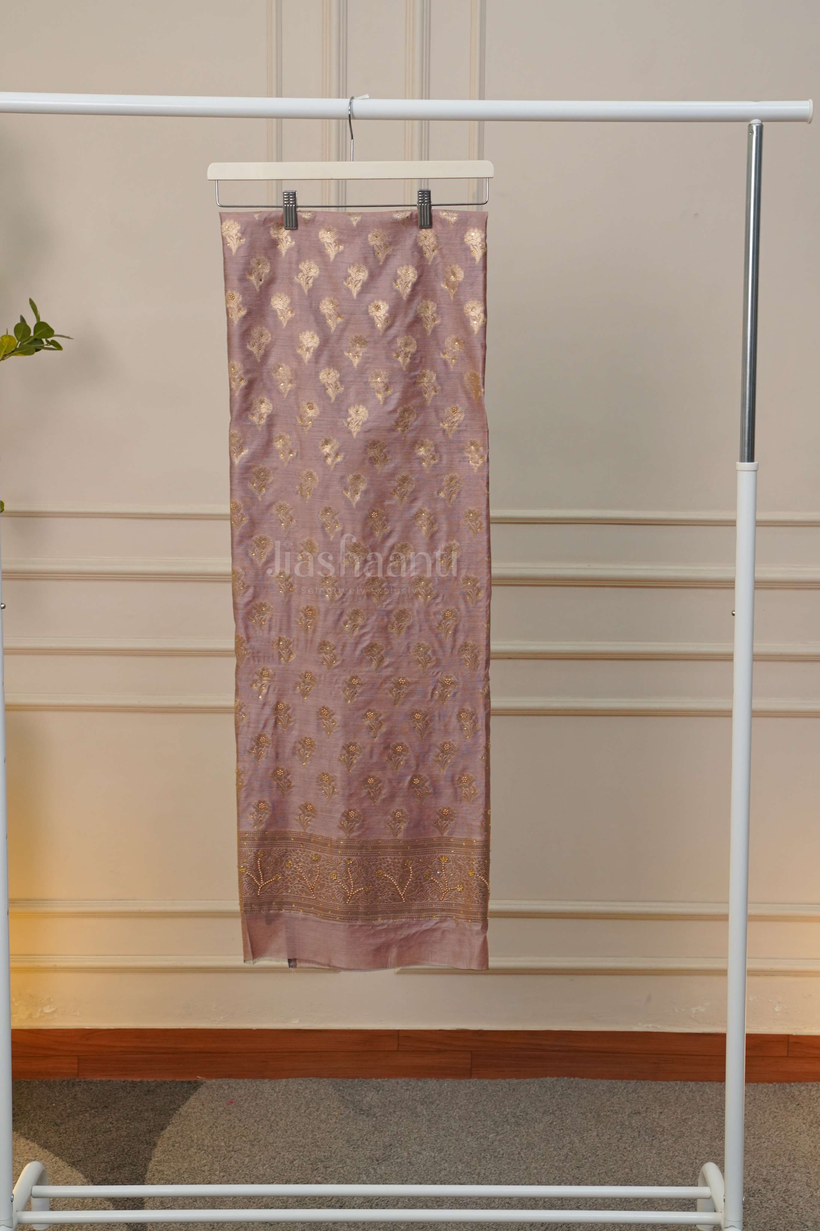 Dusty Mauve Jacquard Suit Set