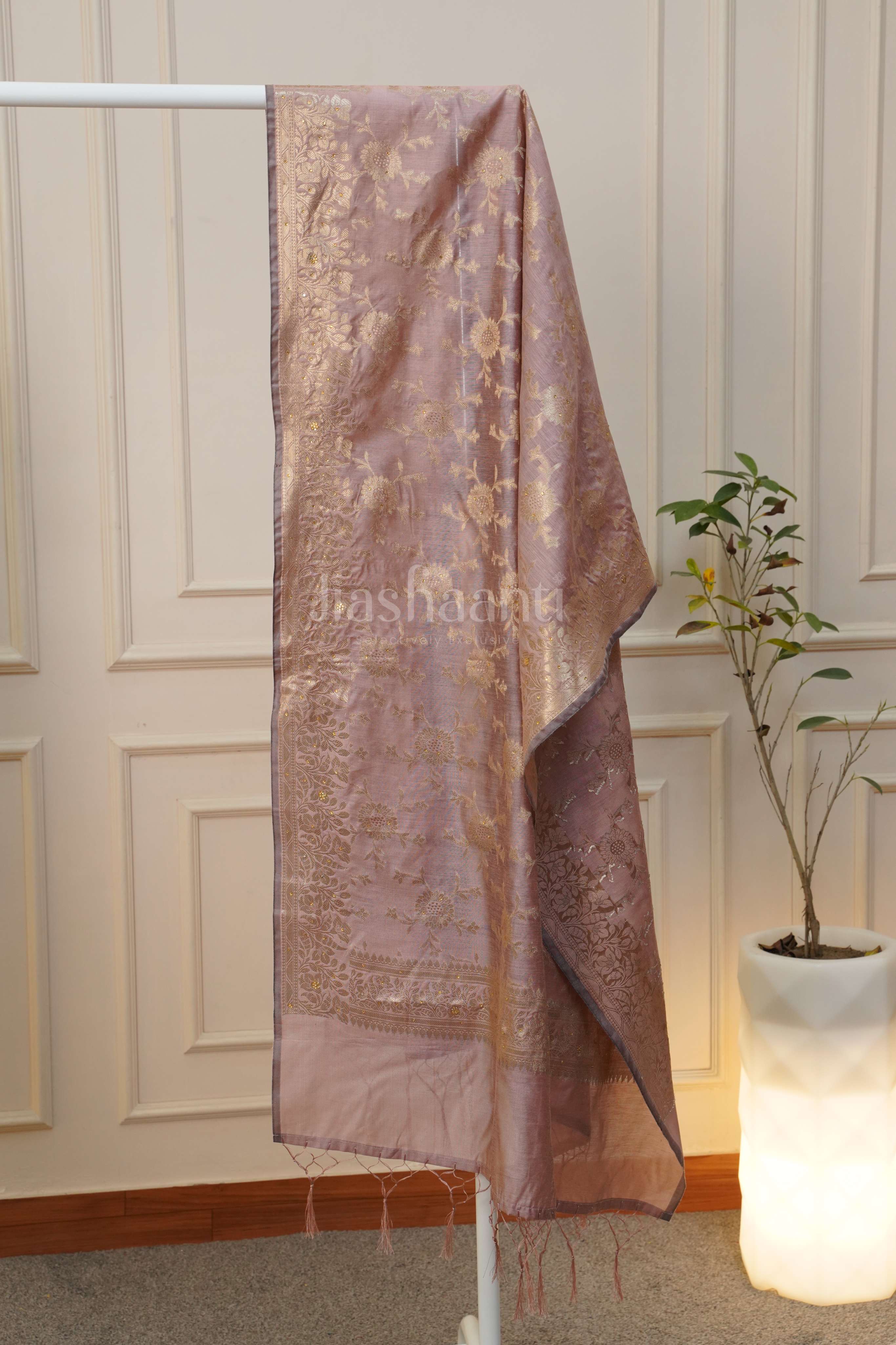 Dusty Mauve Jacquard Suit Set