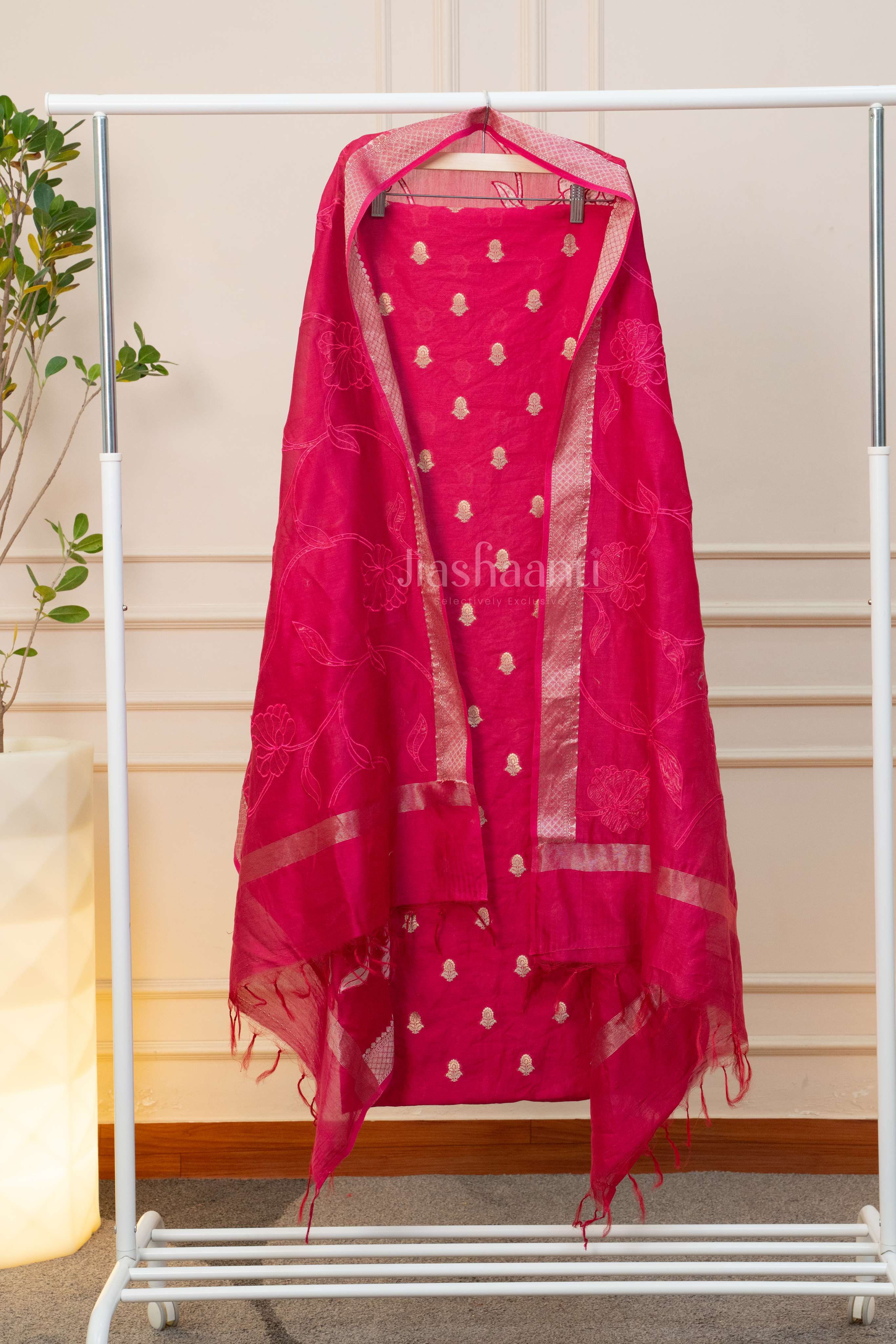 Vibrant Rani Pink Suit Set