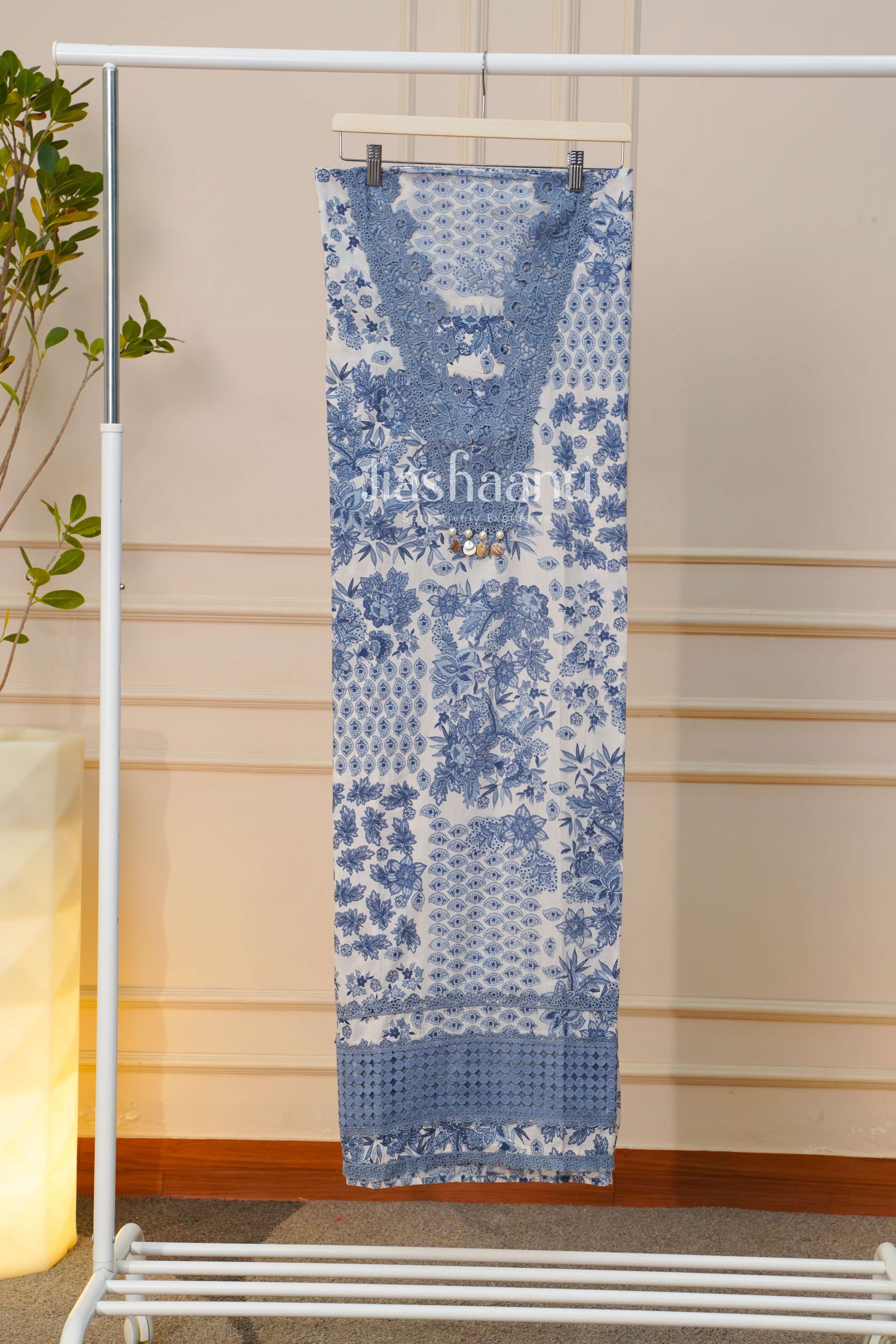 Ethno-Chic Cotton Unstitched Suit Set