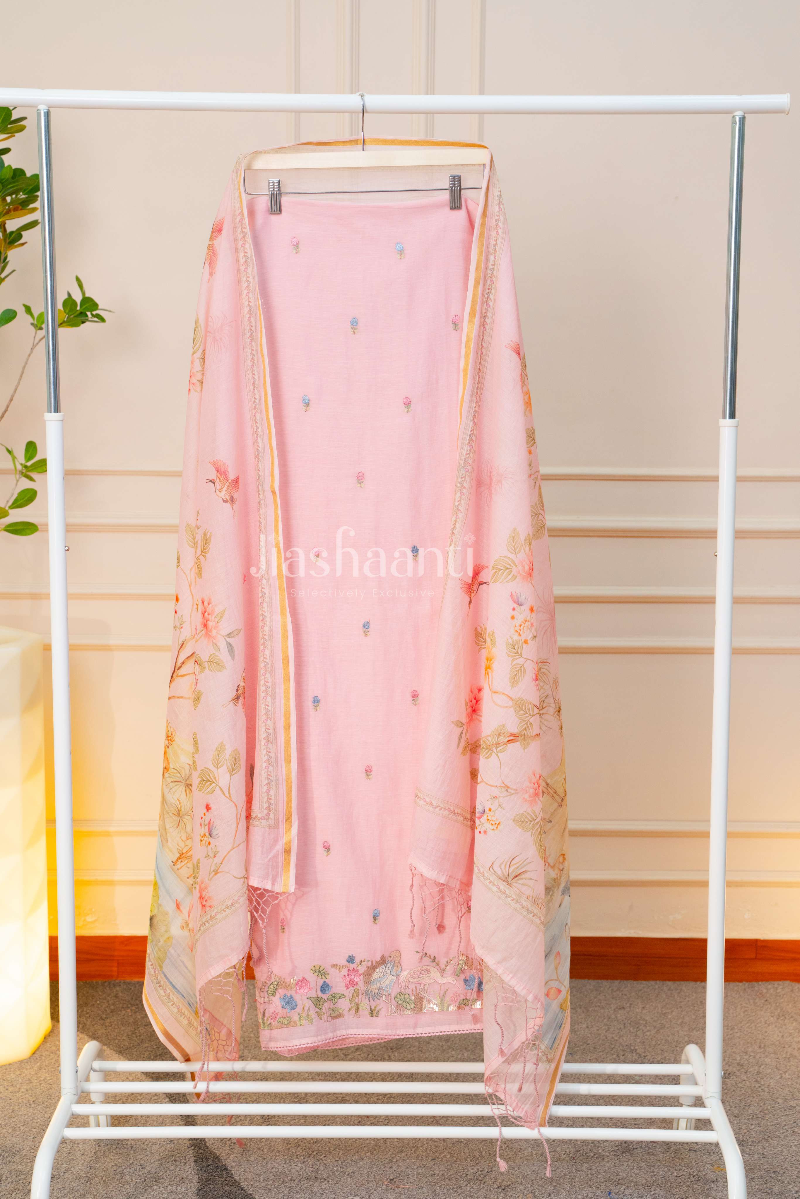 Elegant Pastel Pink Salwar Suit