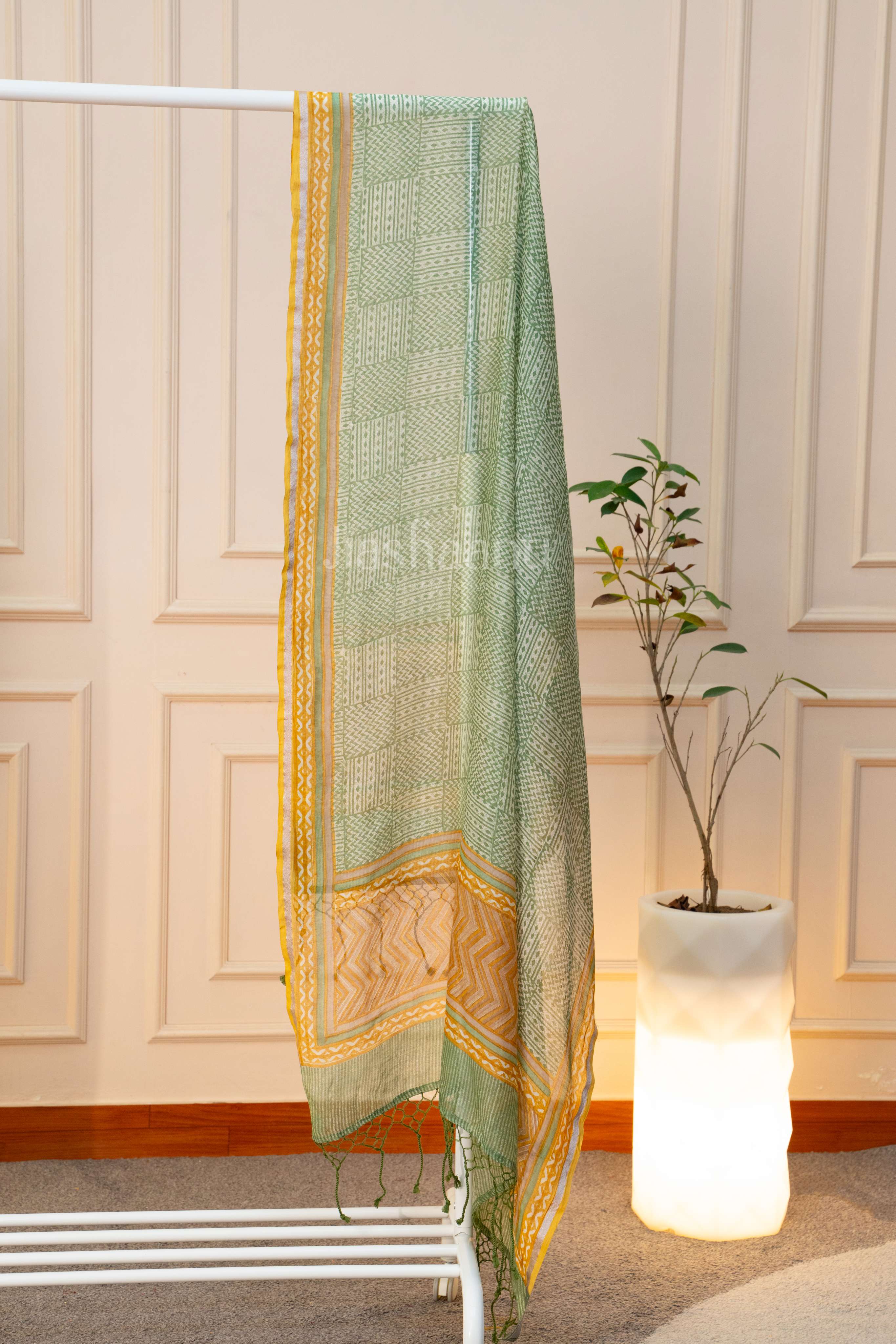 Stylish Mustard & Green Kurta Set