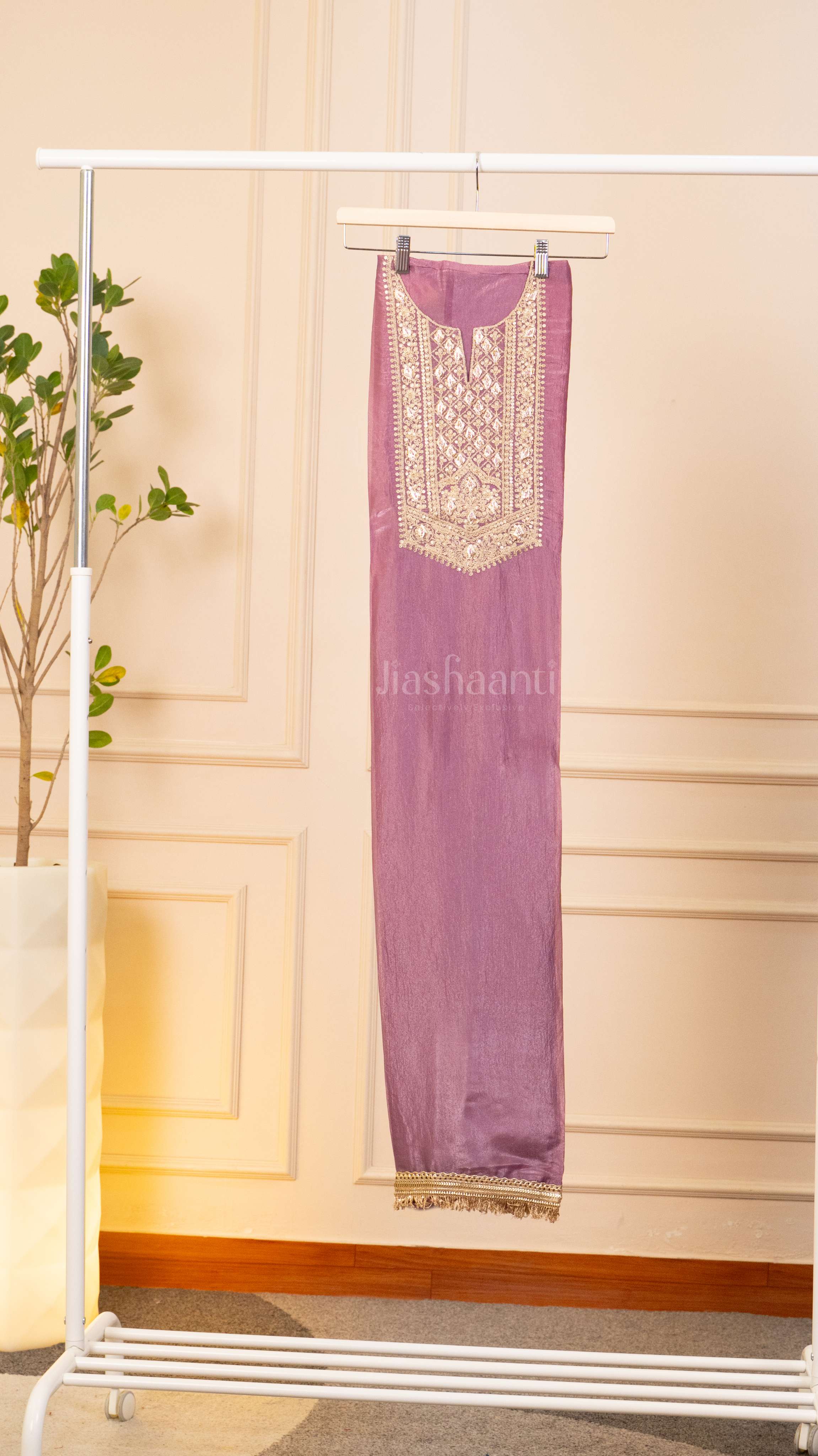 Graceful Mauve Unstitched Suit Set
