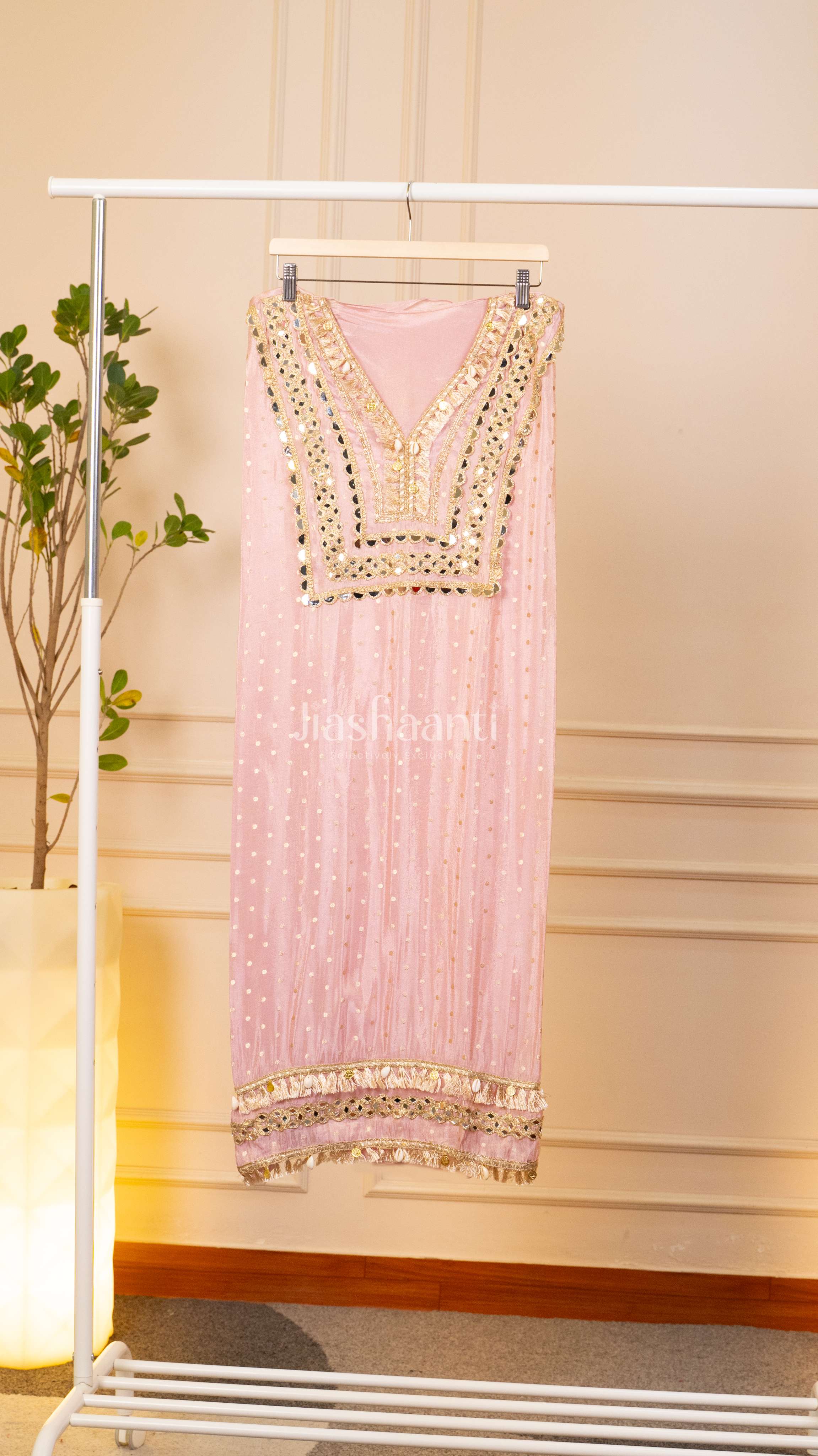 Ethereal Pastel Pink Festive Ensemble Suit Set