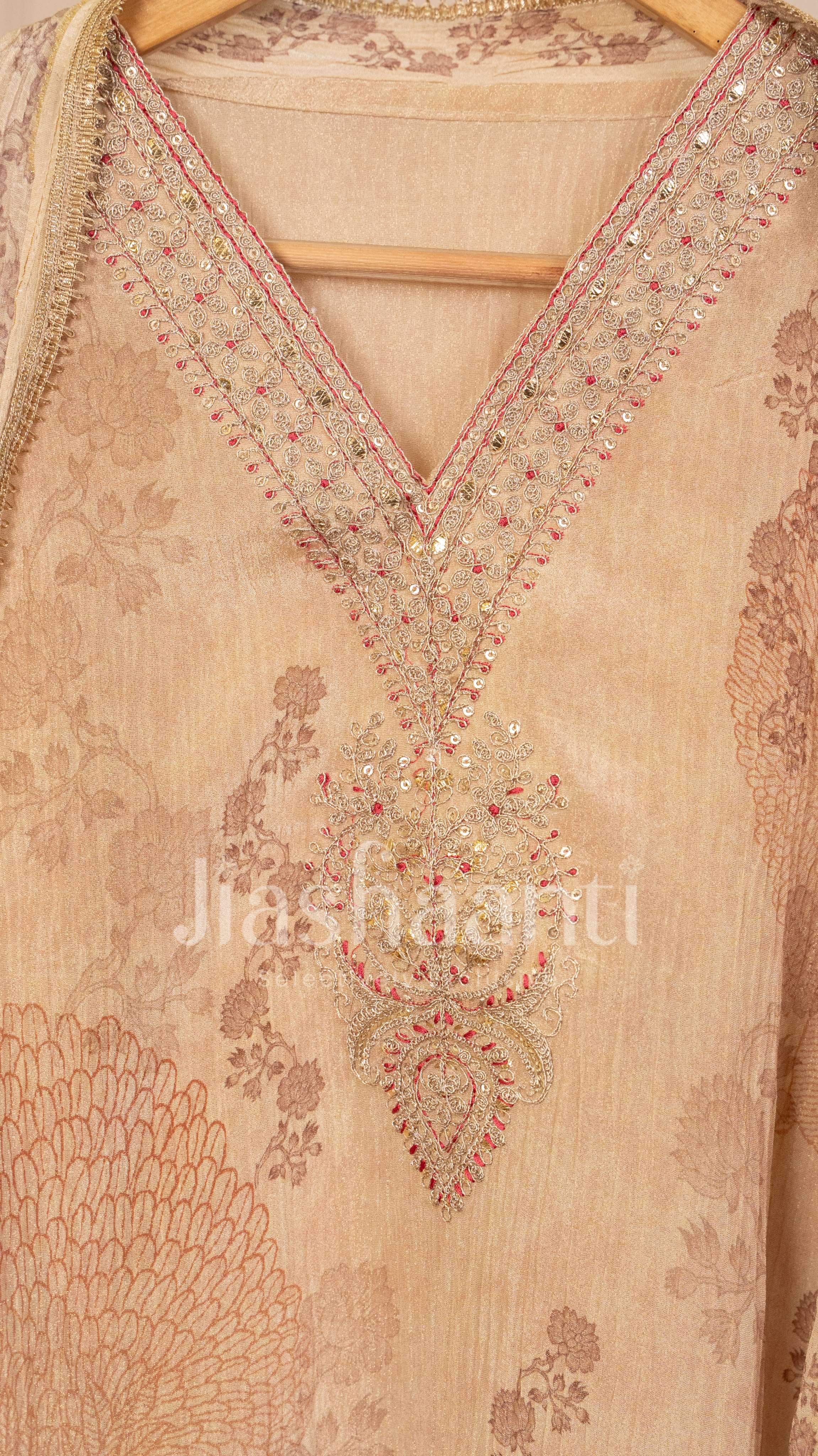 Earthy Landscape Unstitched Suit Set