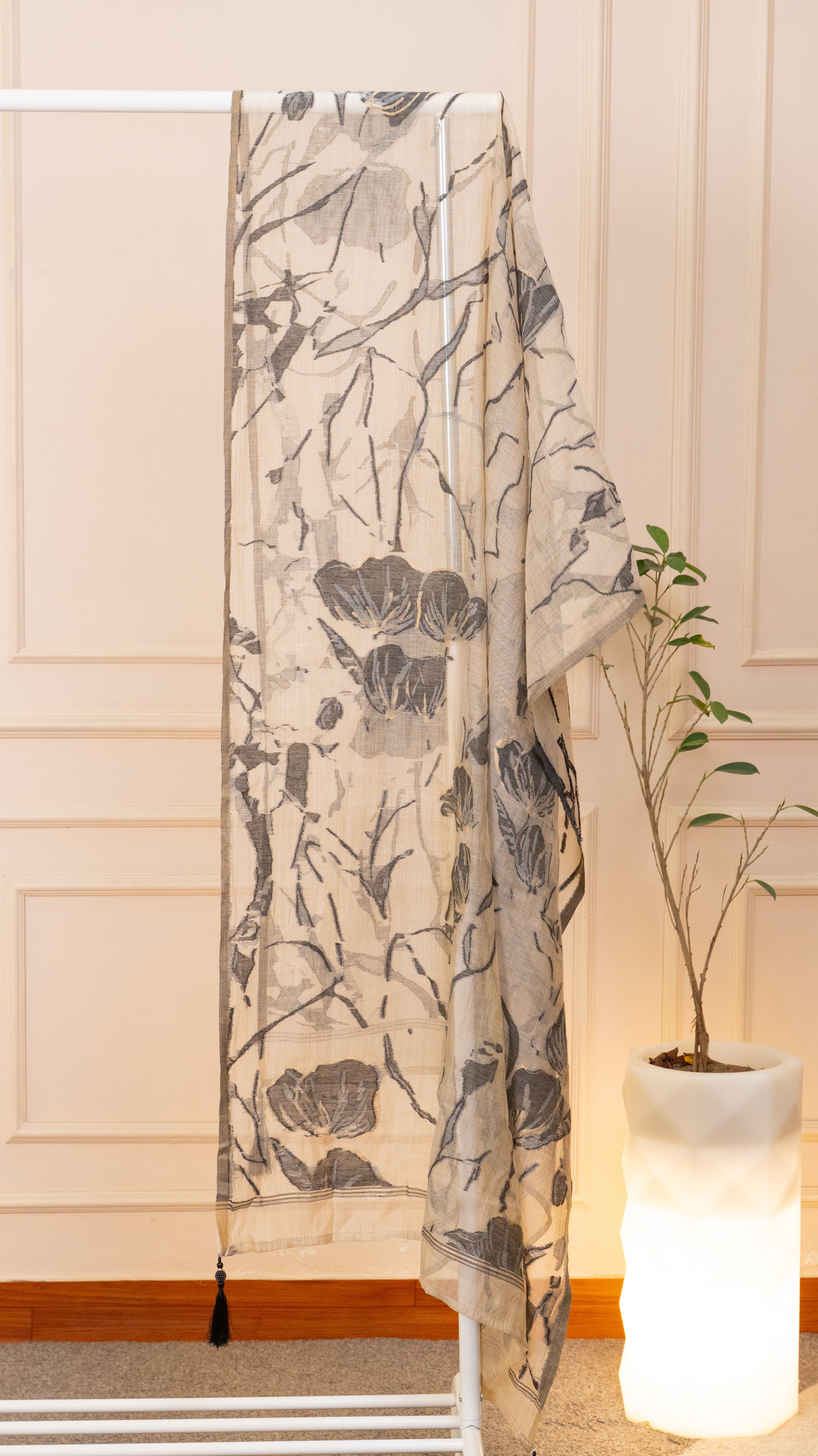 Jade Vine Embroidered Satin Silk Unstitched Suit Set