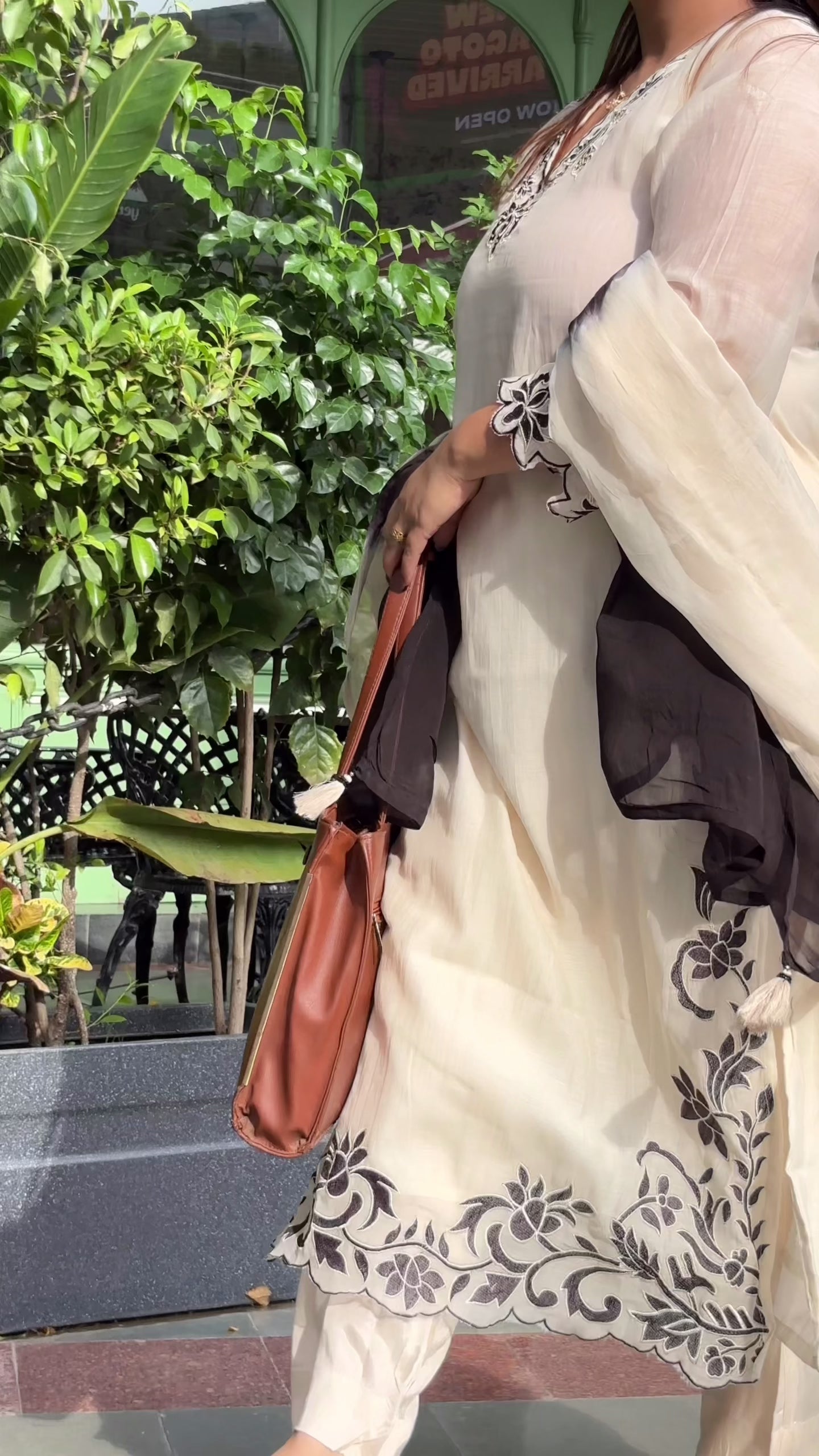 Off-White & Onyx Daily Wear Straight Pant Set